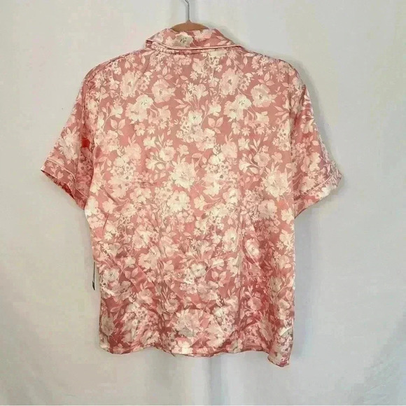 BCBG Maxazria Sleepwear‎ Short Set Large Washy Shadow Floral Pink Floral Satiny - Picture 6 of 10